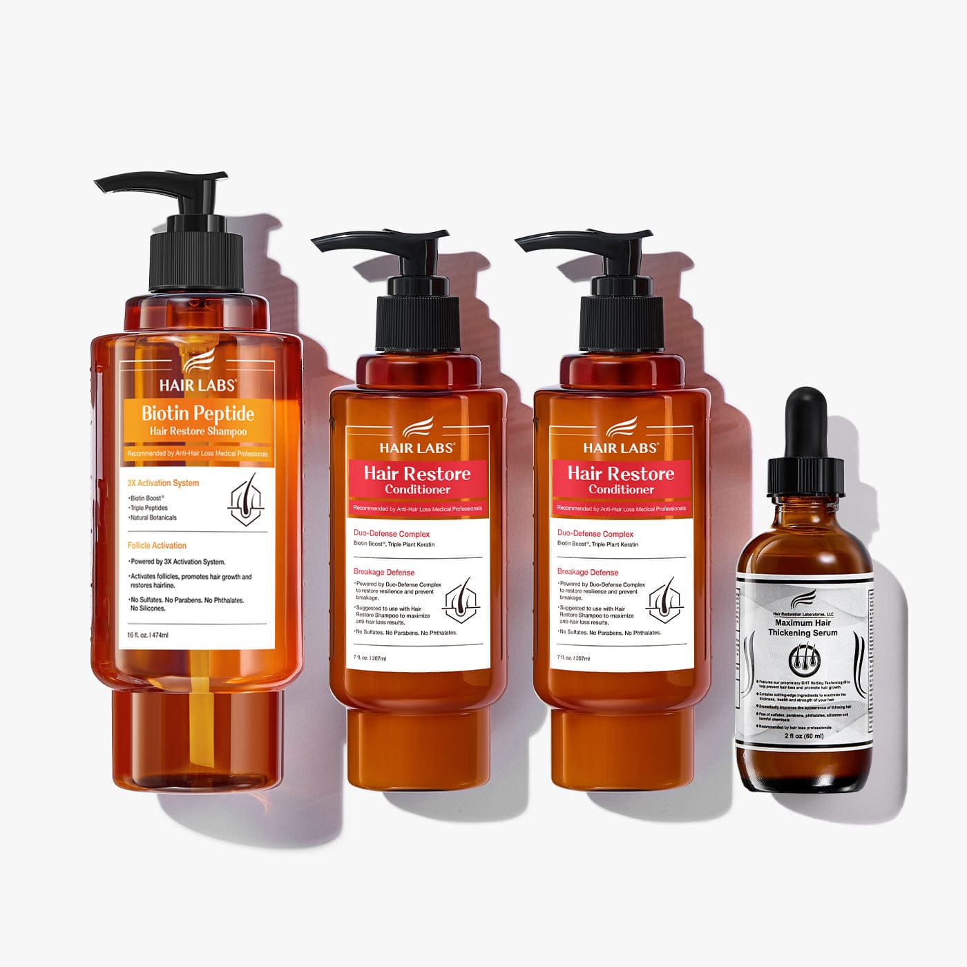 dht-blocking-products Hair regrowth treatment Biotin Peptide Shampoo, Conditioner, and Thickening Serum Bundle