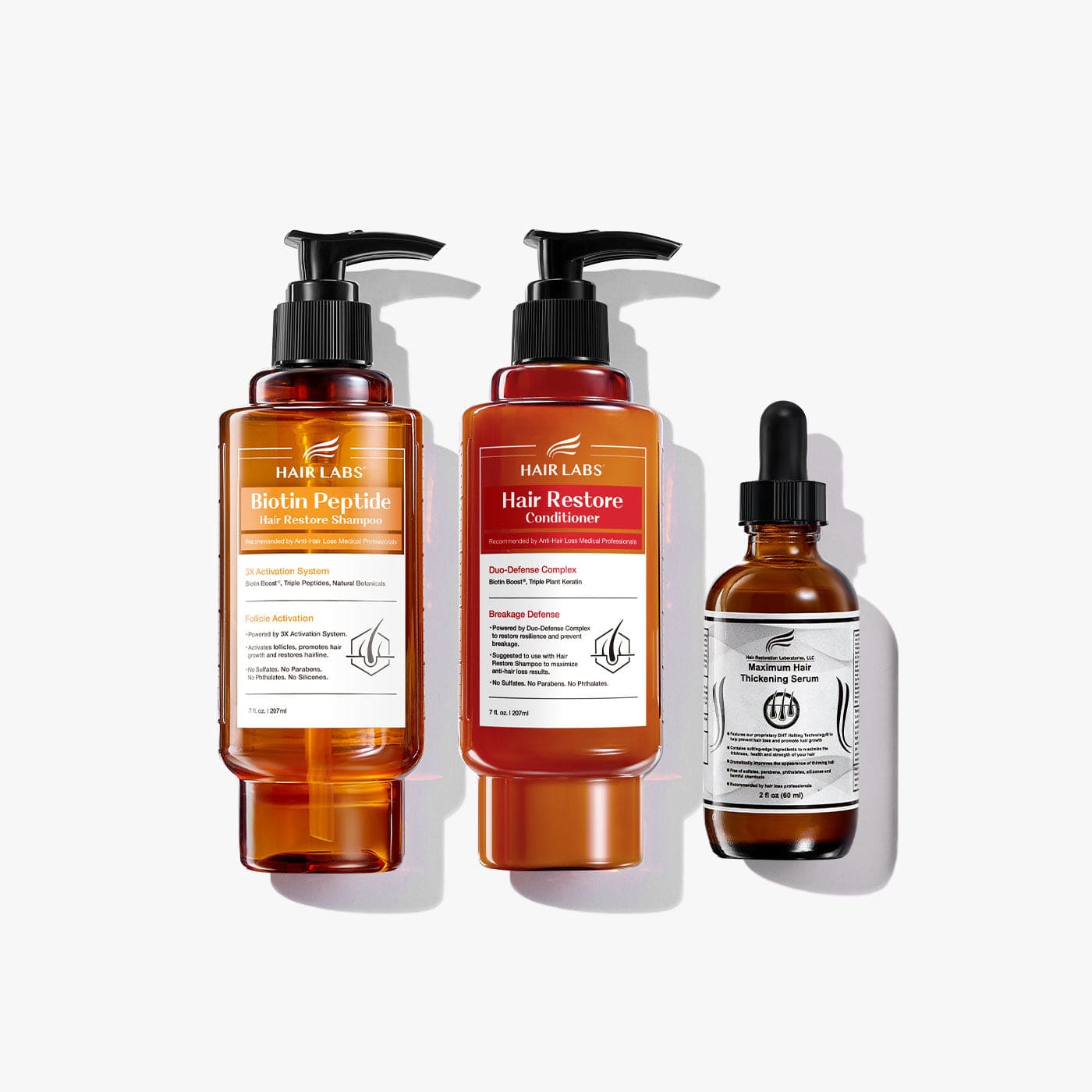 dht-blocking-products Hair regrowth treatment Biotin Peptide Shampoo, Conditioner, and Thickening Serum Bundle