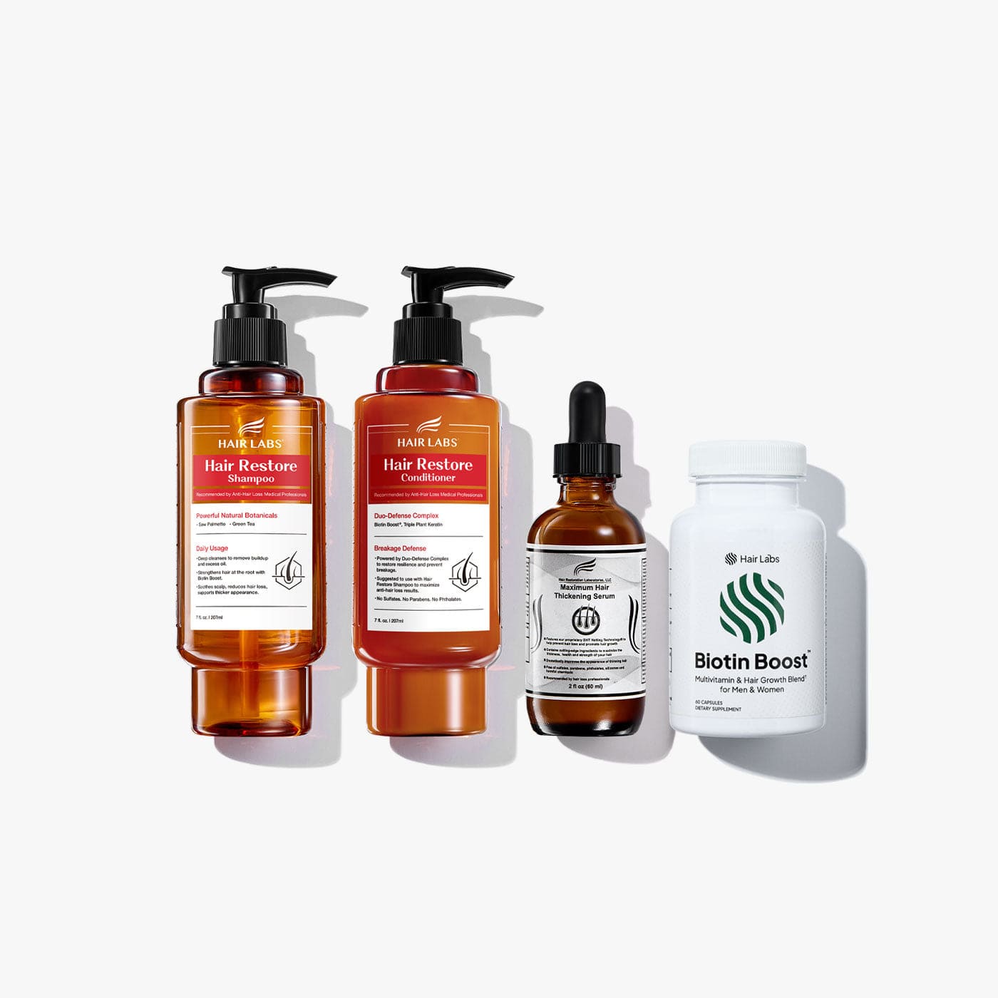 dht-blocking-products Hair regrowth treatment Hair Restore Shampoo, Conditioner, Thickening Serum, and Supplement Bundle